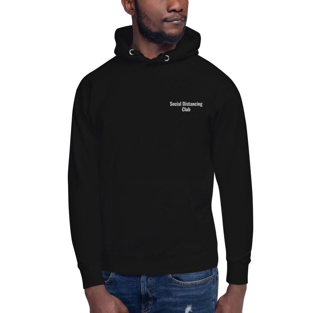 Social Distancing Club Premium Embroidered Hoodie